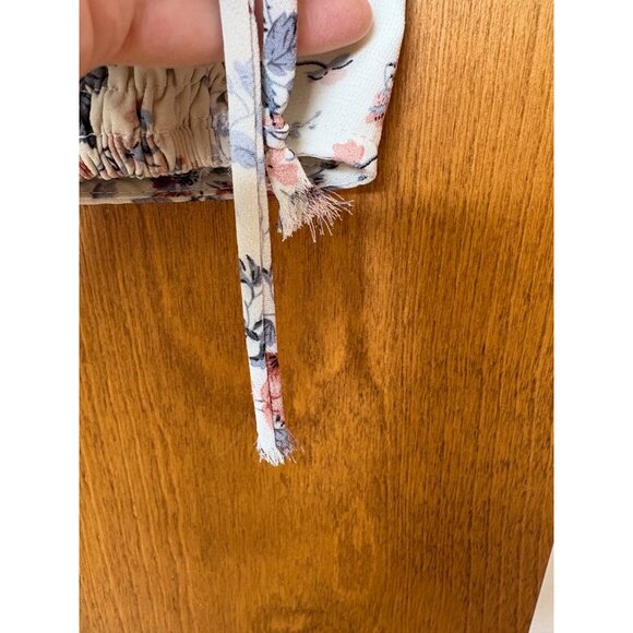 Corset Milkmaid Octoberfest Crop Top Tie Detail Puff Sleeve Sz Medium Coquette - Picture 12 of 13